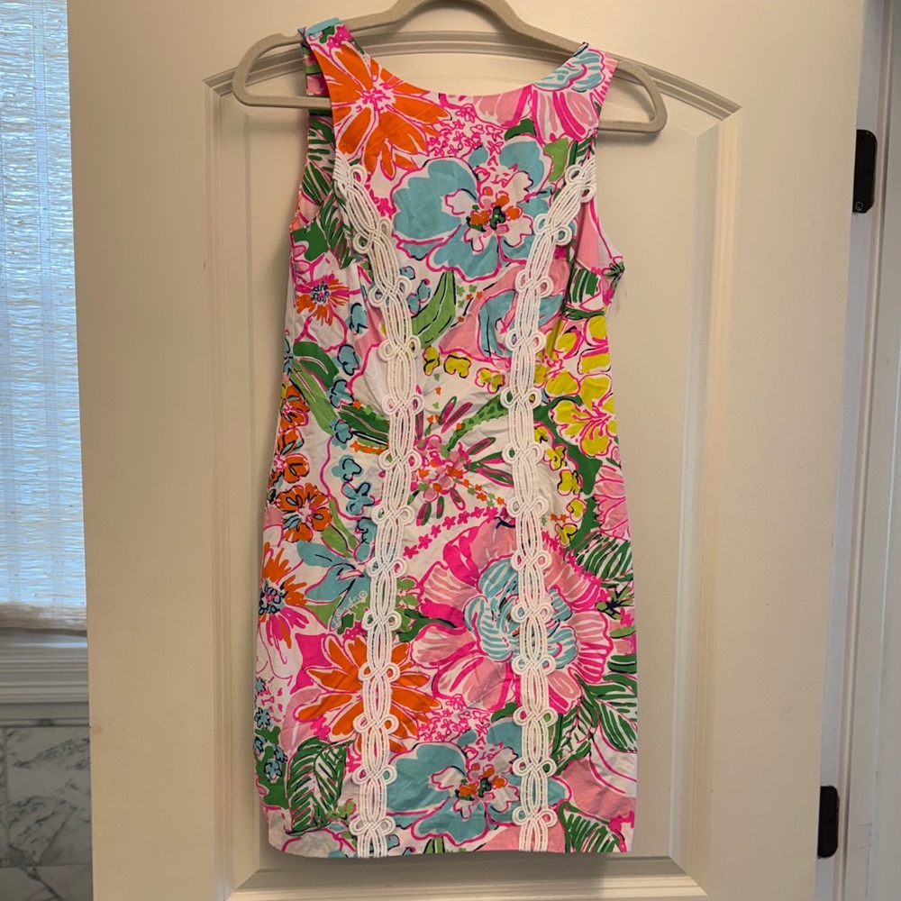 Lilly Pulitzer for Target Pink, Teal & Green Floral Shift Dress